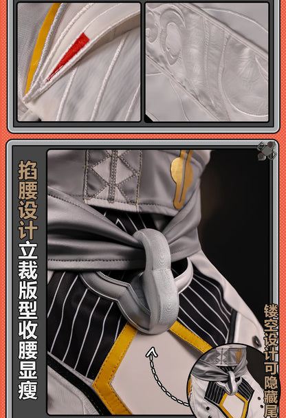 Zenless Zone Zero Ye Shunguang Cosplay Costume Wig White Dress Headwear Yunkui Summit Halloween Party for Women Girls Role Play