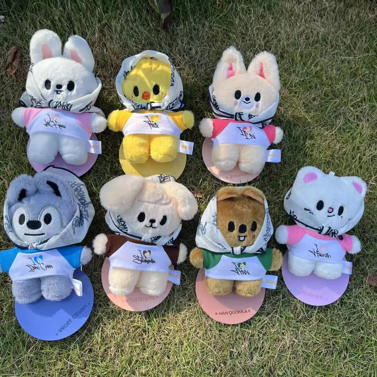 Skzoo Cartoon Stuffed Animals Plush Doll Korean Wolfchan Leebit Dwaekki Hanquokka Jiniret Bbokari Stray Kids Fans Gift Toy