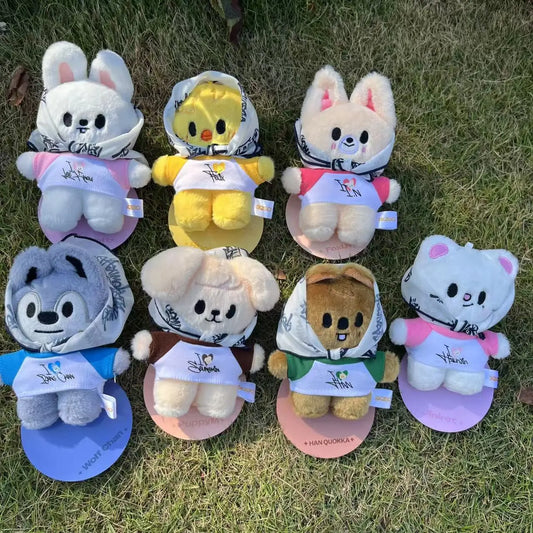 Skzoo Cartoon Stuffed Animals Plush Doll Korean Wolfchan Leebit Dwaekki Hanquokka Jiniret Bbokari Stray Kids Fans Gift Toy