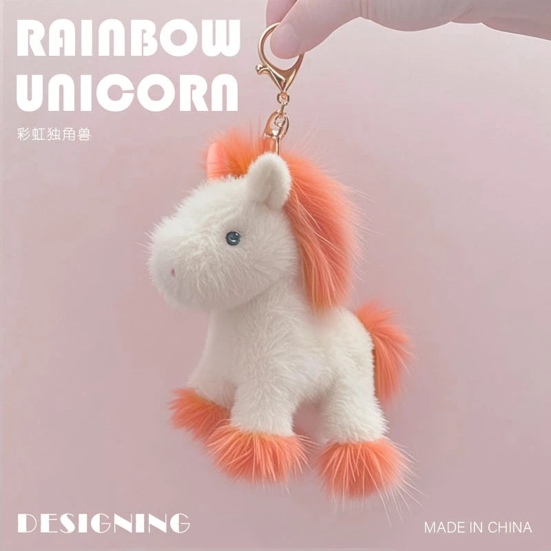 Kawaii Unicorn Plush Keychain Cute Bag Pendant Stuffed Doll Car Keyring Accessory Xmas Gift for Girls - 12cm 1