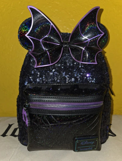 New Cute Loungefly Disney Winnie The Pooh Flower Brown Cartoon Mini Backpack Red Mickey Mouse Backpack Cute Cartoon Bag Gifts