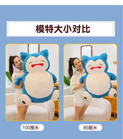 85/100CM Big Size Snorlax Plushie Pokemon Cartoon Anime Peluche Kawaii Stuffed Cushion Comfortable Soft Doll Children Toy Gift
