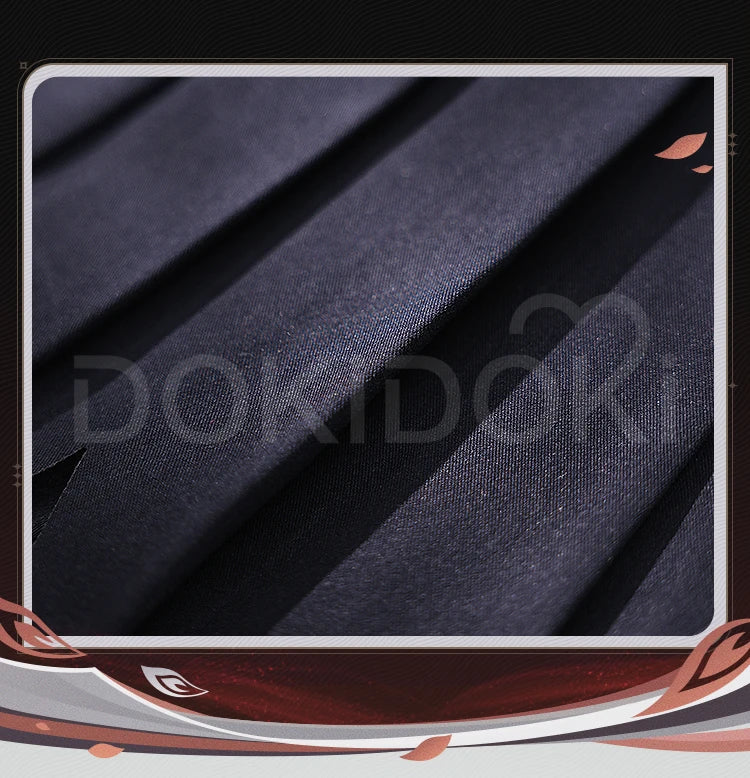 CHISA Cosplay Costume Game Wuthering Waves DokiDoki-SR Women Black JK Uniform Halloween CHISA Suit Coat Cosplay Wig