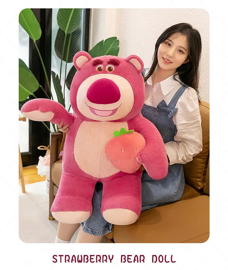 New 40-80cm Large Size Kawaii Strawberry Bear Series Plush Toy Pillow Doll Wedding Interior Accessories Couple Gift