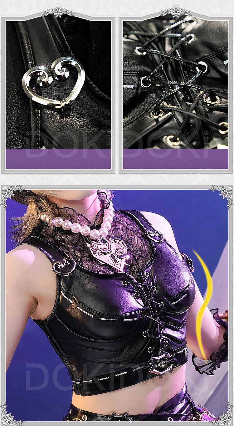 Tracy Reznik Mechanic Cosplay Costume Game Identity V DokiDoki-SR Phantom Girl Lock Core BLK Tracy Women Dress Cosplay