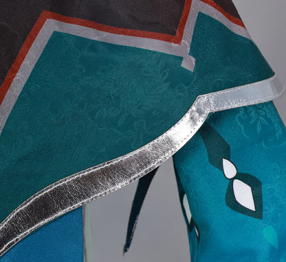 Lan Yan Cosplay Costume Wig Dress Genshin Impact Headwear Liyue Spring Woven From Jade Halloween Party for Women Girls Accessory