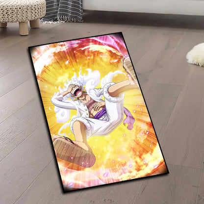 One Piece Figure Animes Rug Shanks Zoro Luffy Popular Style Nika Customize Cartoon Rug Handmade Carpet Area Rug for Home Decor
