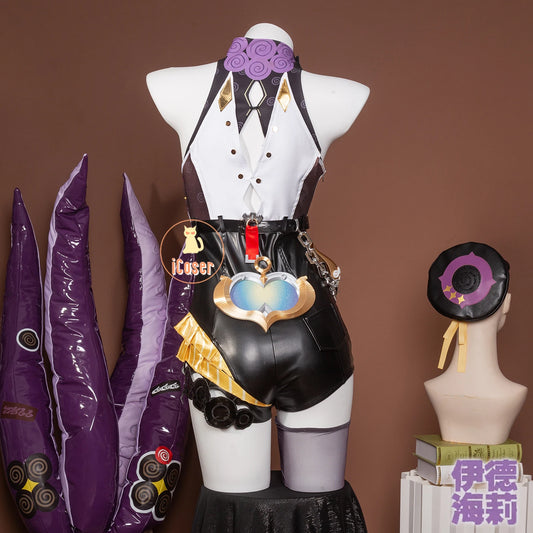 Zenless Zone Zero Yidhari Cosplay Costume Wig Uniform Hat Outfit Spook Shack Halloween Party for Women Girl Carnival Prop iCoser