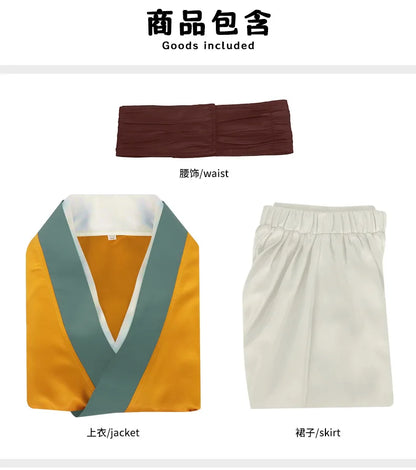 iCoser Anime The Apothecary Diaries Shisui Cosplay Costume Wig Yellow Dress Hanfu Palace Maid Clothing Halloween Party for Women