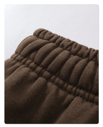 ZODF Retro Autumn Men's Washed Pants Retro Unisex Heavy Weight 450gsm Sports Knitted Straight Trouser Brand Clothes HY0916