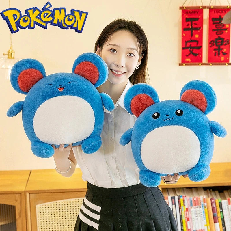35/45/55CM Big Size Pokemon Marill Plushies Cartoon Anime Plush Pillow Soft Doll Kawaii Stuffed Plushie Ornament Children's Gift