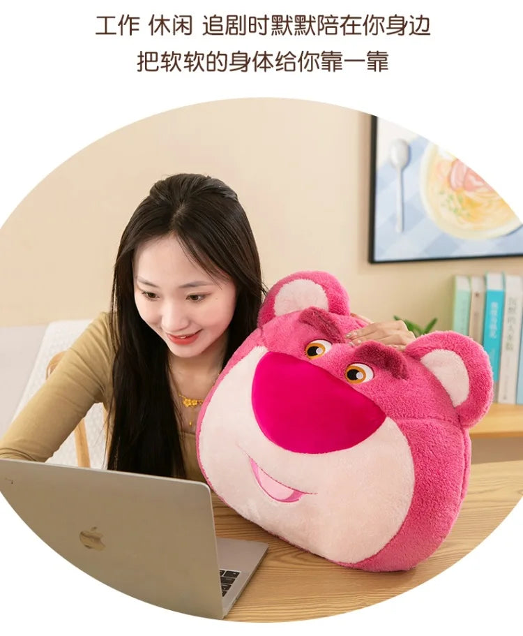 65cm Disney Toy Story 4 Strawberry Bear Cute Girl Heart Bear Backrest Plush Toy Doll Pillow Doll Cushion with Strawberry Flavor