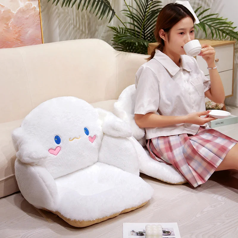 Comfortable Cinnamoroll Seat Cushion Cartoon Kuromi My Melody Sitting Cushion Dining Room Bedroom Chair Back Cushion Home Decor