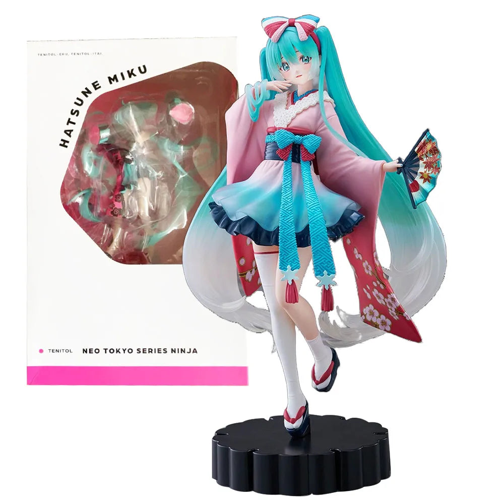 19CM Hatsune Miku Figure Anime Virtual Anchor Proportional Humanoid Cute Tokyo Kimono Hobbies Toy Gift Collection Ornaments
