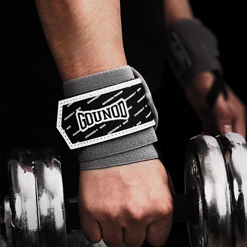 Gounod Sports Winding Wristband for Fitness Weightlifting and Horizontal Bar Training - BLACK