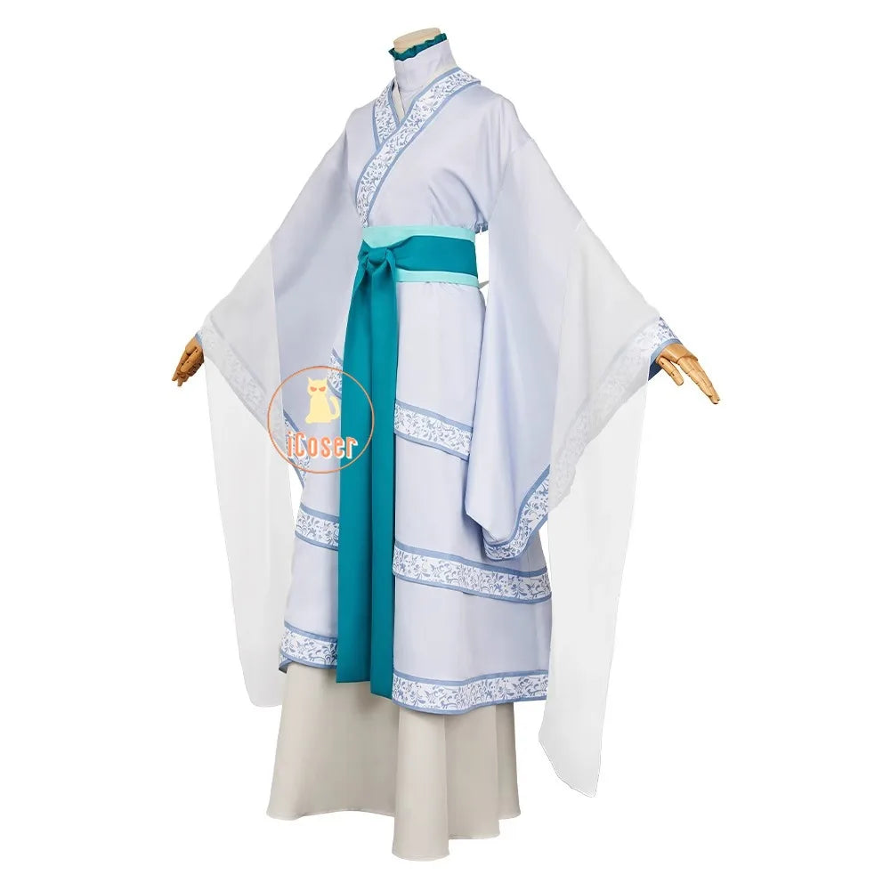 Anime The Apothecary Diaries Jinshi Cosplay Costume White Dress Headwear Earrings Kusuriya No Hitorigoto Maomao Halloween Women