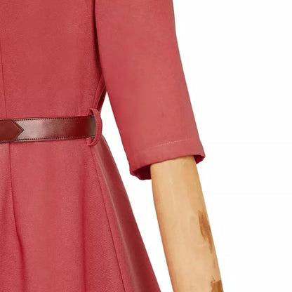 Anime Witch Watch Nico Wakatsuki Cosplay Costume Wig Red Dress Choker Outfit Halloween Party for Women Girls Carnival Props Cos