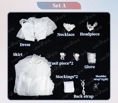 PRE SALE UWOWO Janus Cosplay Game Azurr Lanee Janus Oath Wedding Dress Bride Cosplay Costume Halloween Costume