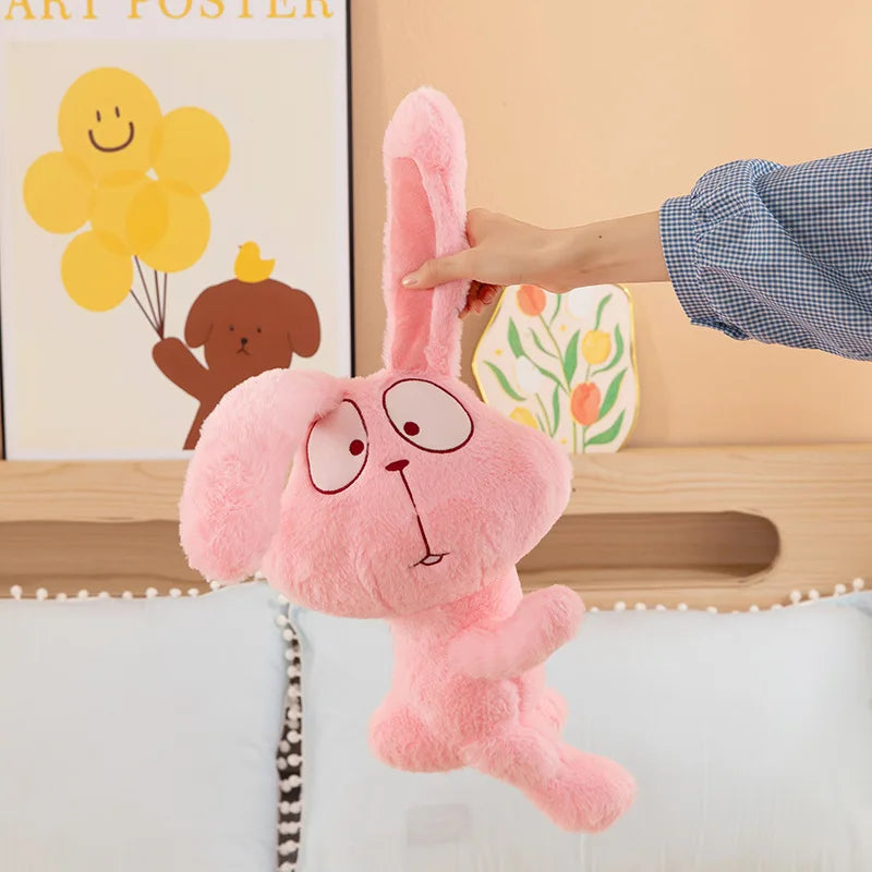 Cute Funny Plush Rabbit Toy Pink Cartoon Bunny Doll for Kids Birthday Xmas Gift Stuffed Animal Cuddly Pillow 120cm