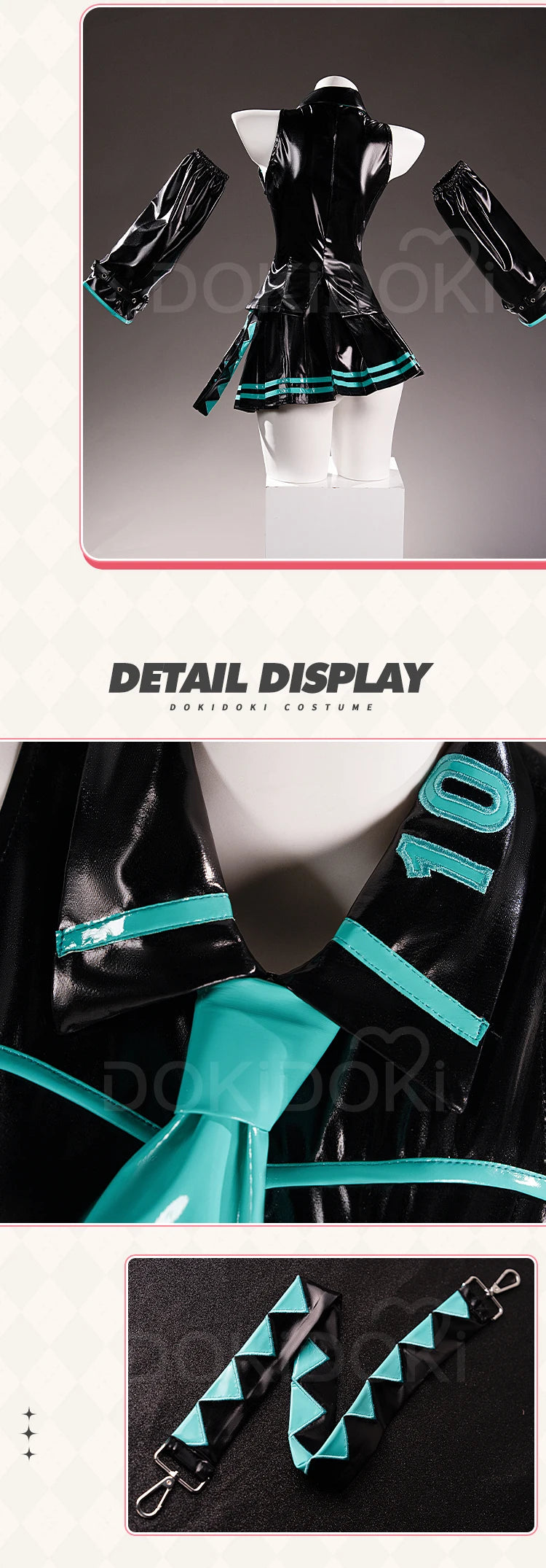 IN STOCK MIKUU Cosplay Costume【XS-3XL】DokiDoki-N Women Mikku Cosplay Uniform Cute Short Dress Costume Plus Size