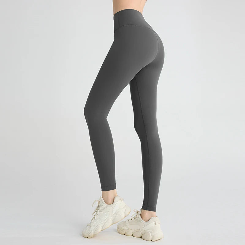 Summer Hot Sale Women’s High Waisted Hip Lifting Breathable Yoga Leggings for Running Cycling Fitness - Dark Grey / XL