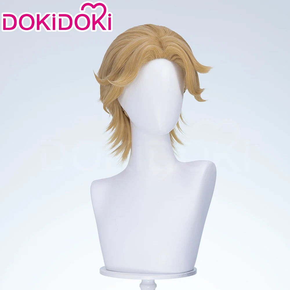 IN STOCK Jimmy Curly Wig Game Mouthwashing Cosplay DokiDoki Men 35cm Short Hair Jimmy Cosplay Free Wig Cap