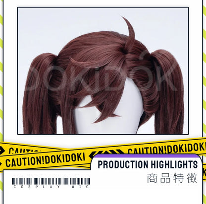 IN STOCK Momo Ayase Wig Anime Dandadan Cosplay DokiDoki Women 38cm Brown Short Hair Ayase Momo Maid Halloween Ear Clips Free Cap
