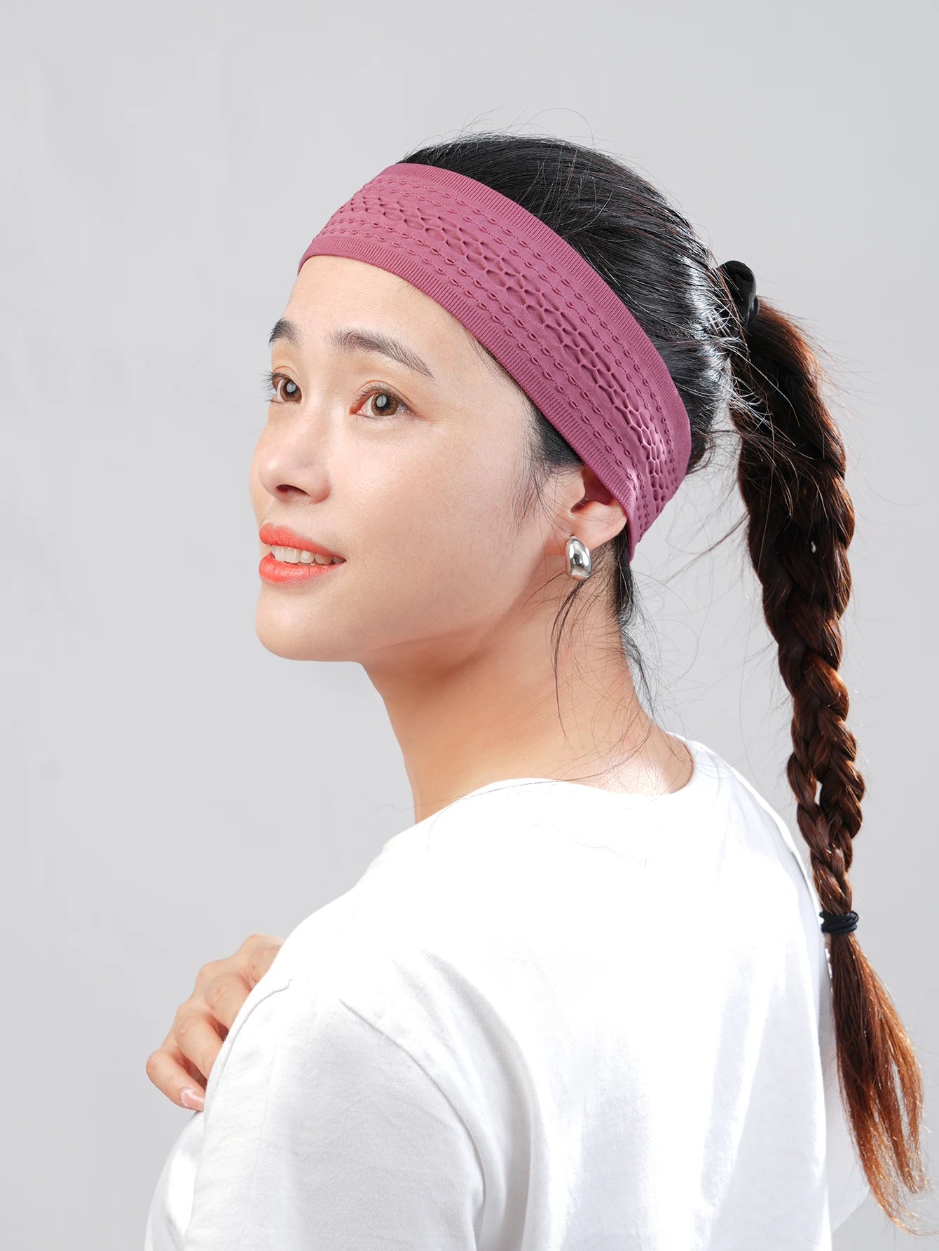 1pc/6pc Sport Knitted Headband Antiperspirant Running Basketball Headband Breathable Sweat-Absorbent Quick-Drying Sports Cycling