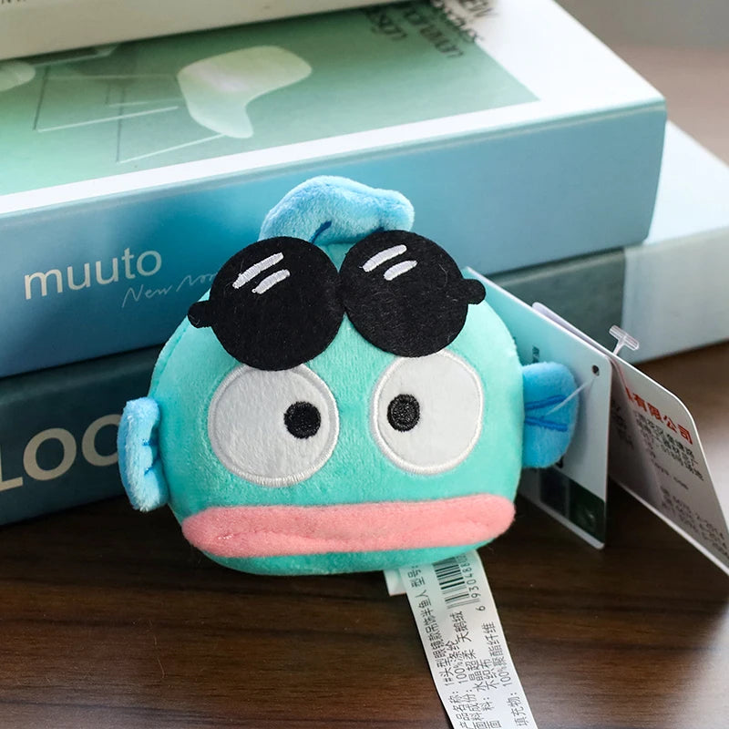 Sanrio Hangyodon Plush Keychain Soft Stuffed Cartoon Doll Pendant Kawaii Bag Charm Gift for Girls Kids - Height 11cm 1
