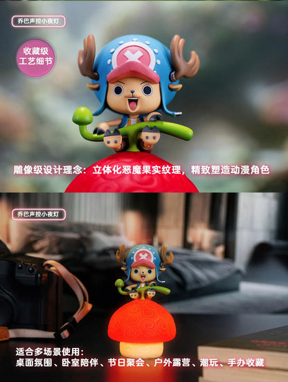 One Piece jimei Devil Fruit Serie Voice-Controlled Night Light Luffy Nico Robin Chopper Portga·D· Ace Anime Figure Desktop Model