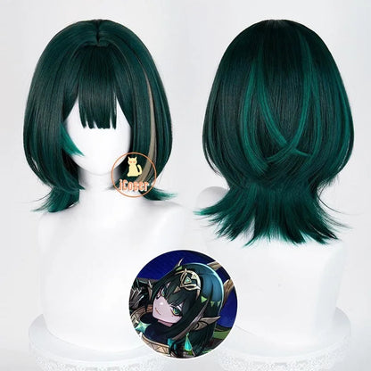 Genshin Impact Nefer Cosplay Costume Wig Dress Uniform Outfit Headwear Carnival Halloween Party for Women Girls Accessory iCoser