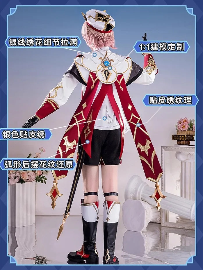 iCoser Genshin Impact Dahlia Cosplay Costume Wig New Skins Uniform Hat Festival Halloween Party for Women Men Carnival Outfit
