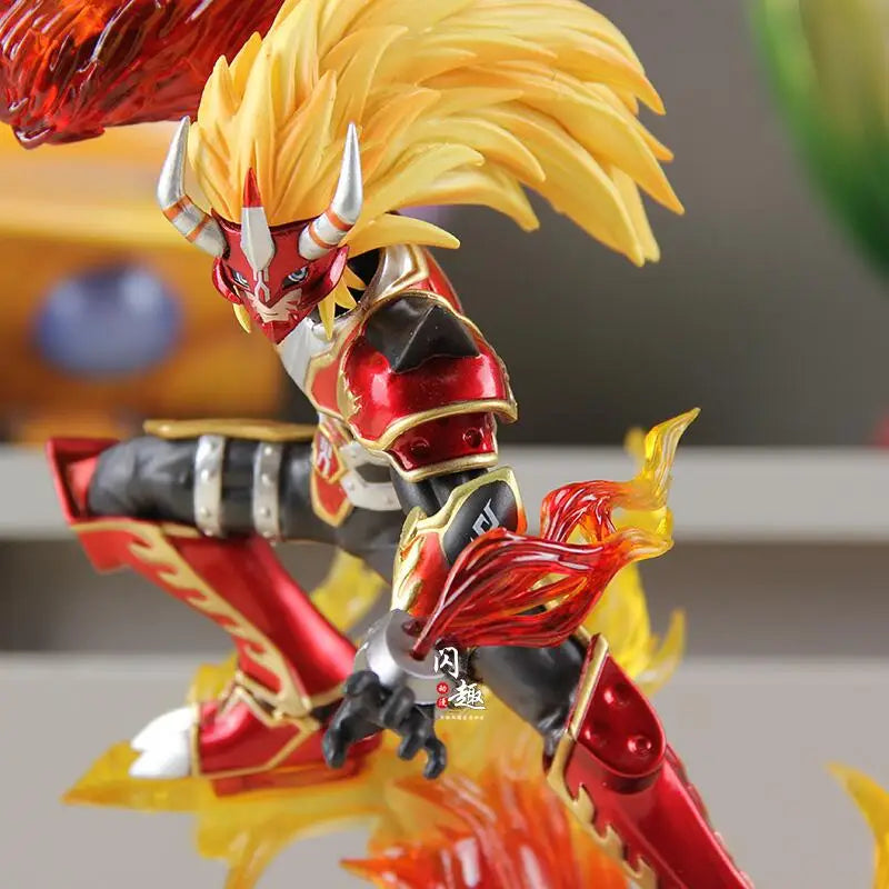 Hot 26cm/10.24in Anime Digimon Adventure Figure Agnimon Action Figures Pvc Statue Desktop Ornamen Collection Model Toys Gifts