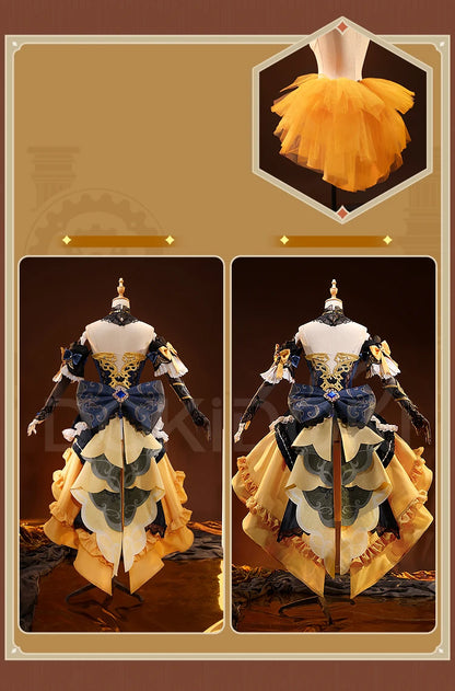 IN STOCK Navia Cosplay Costume Game Genshin Impact DokiDoki-SR Women Halloween Costume Metal Accessories Medieval Navia Wig
