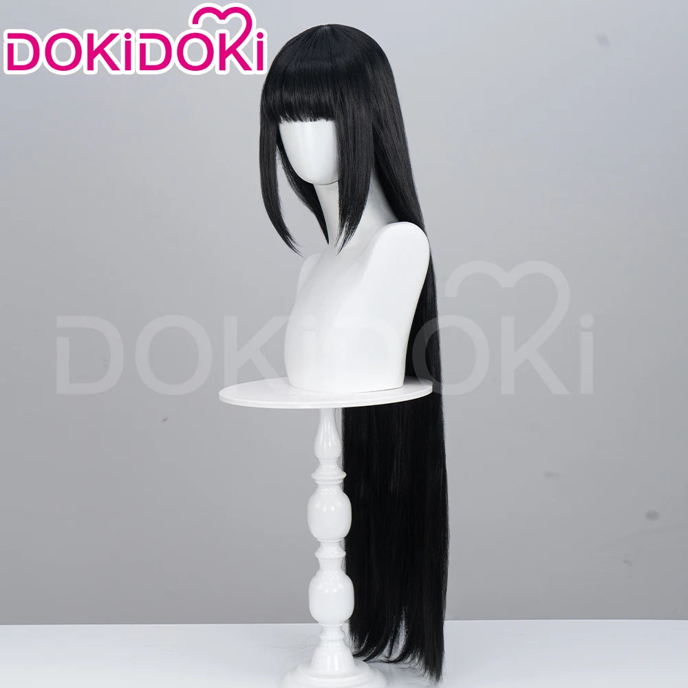 IN STOCK Osaragi Wig Anime Cosplay DokiDoki Women 100cm Black Long Hair Osaragi Cosplay Free Wig Cap