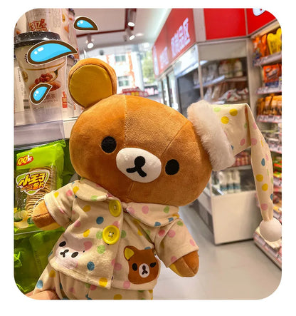 35/45/75cm Big Size Rilakkuma Kawaii Anime Plush Stuffed Doll Room Decorated Plushies Pajamas Bear Pillow Ornaments Holiday Gift