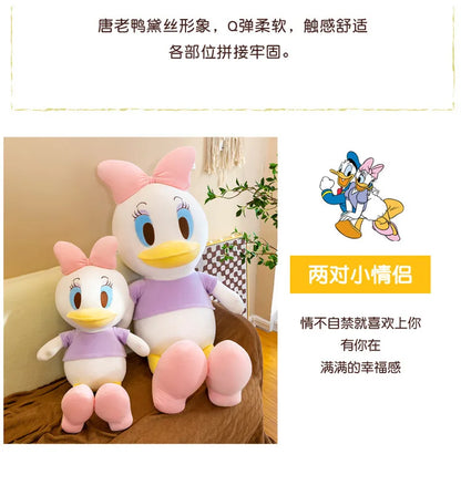 Disney Donald Duck Daisy Giant Plush Dolls Hot Toys Kawaii Soft Pillow Stuffed Animal Couple Dolls Birthday Xmas Gifts for Kids