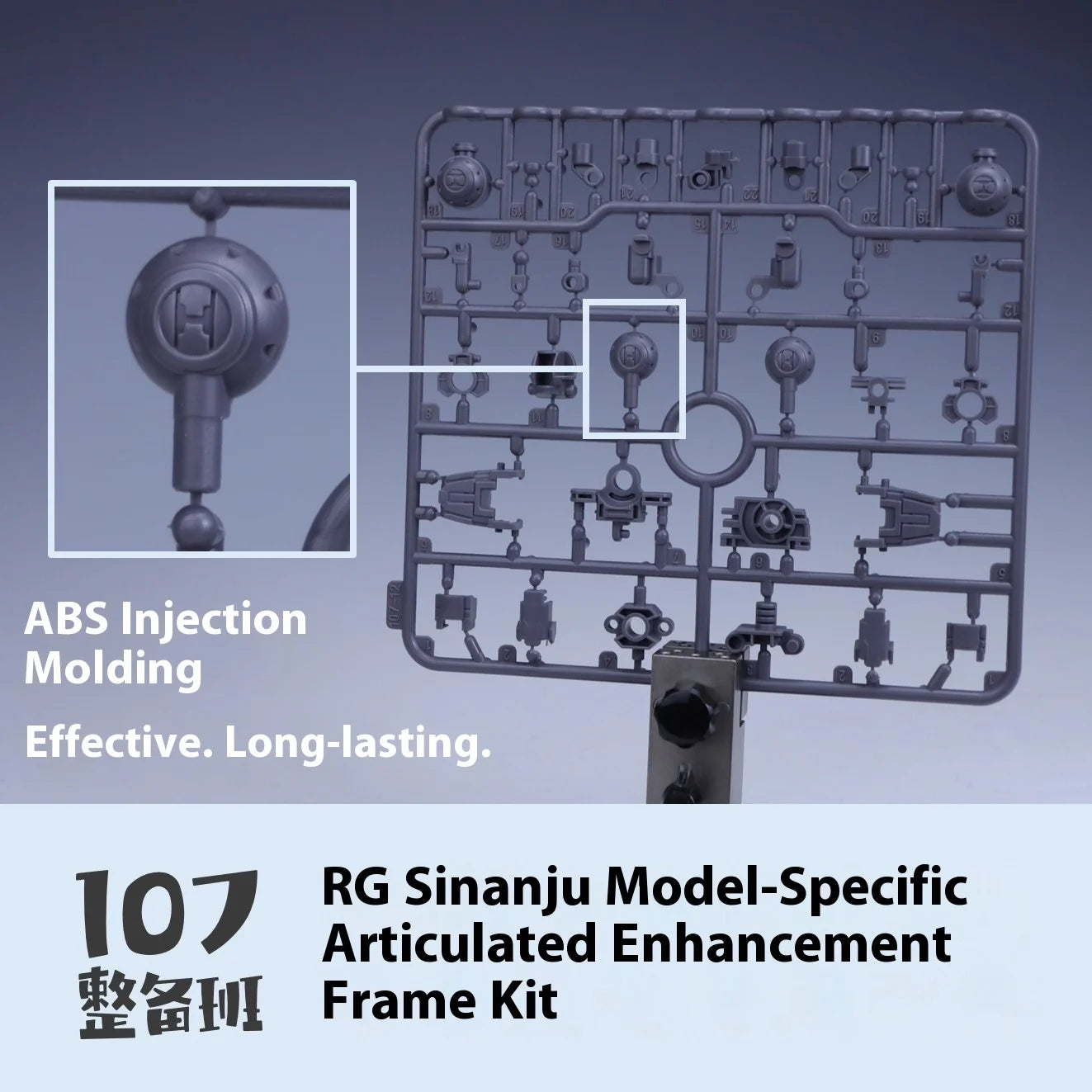 In Stock 107 Model Kits RG Sinanju Reinforced Movable Frame Modified Parts Mobile Suit Model Details Replacement Parts Assembly