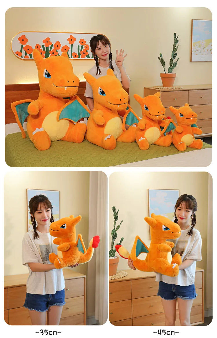 35/45/65CM Pokémon Plush Toy Charizard Plushies Cartoon Anime Stuffed Kawaii Ornamen Comfortable Soft Doll Children Toy Gift