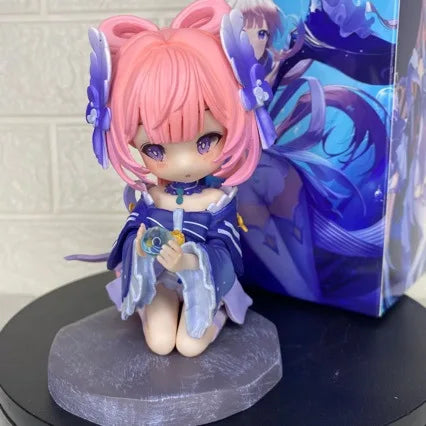 New Sangonomiya Kokomi Figure Genshin Impact Anime Figurine Sangonomiya Q Version Pvc Models Statue Customized Doll Decora Gift