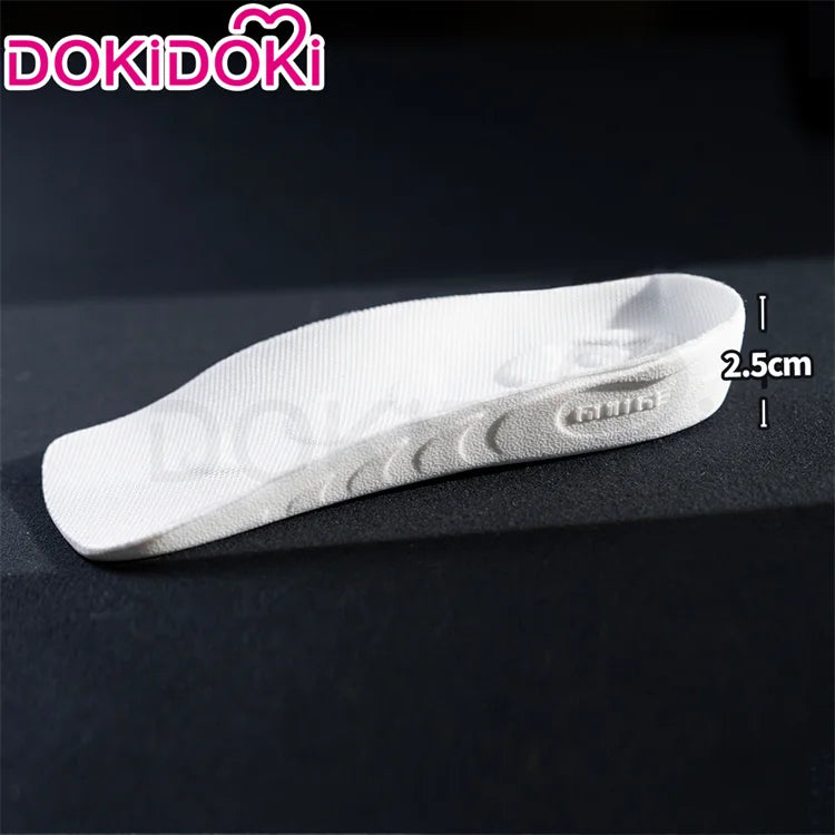 IN STOCK Men Women Cosplay Props 19cm Heightening Shoes DokiDoki Men Daily Black White 15cm Leather Shoes Halloween Cosplay
