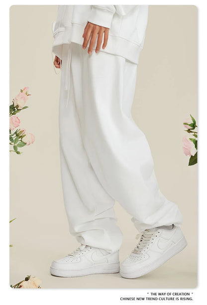 ZODF New Men Heavy Weight 440gsm Solid Sweatpants Unisex Loose Basic Casual Comfortable Sport Pants Joggers Streetwears HY0628