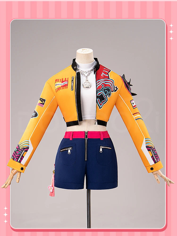 IN STOCK Rumii Zoeyy Miraa Cosplay Costume【XS-3XL】DokiDoki-N Women Yellow Suit Rumii Costume Halloween Cosplay How It's Done