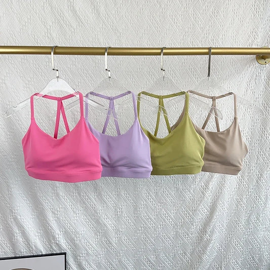 Women Fitness Sports Bra Top Sexy Beauty Back Shockproof Quick-Dry Gym Crop for Running Pilates Yoga