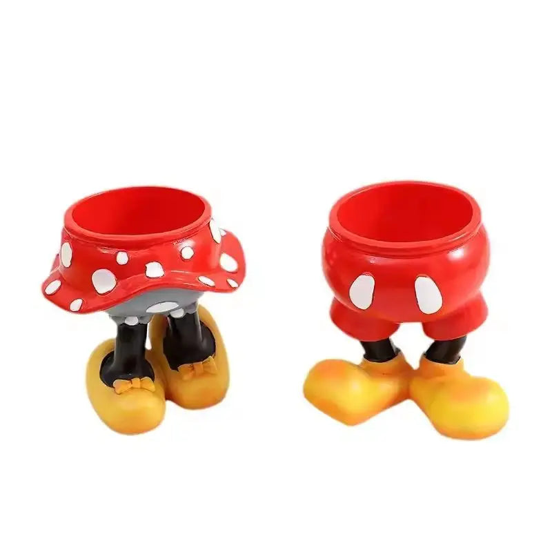 Disney Mickey Minnie Flower Pots Cartoon Mini Creative Resin Plant Pot Succulents Plants Bonsai Pots Home Decoration Gift