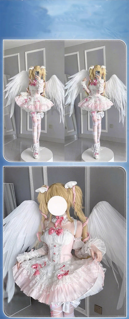 Tsukiyomi Utau Doujin Cosplay Costume Anime Shugo Chara! DokiDoki-R Halloween Devil Angel Utau Cosplay
