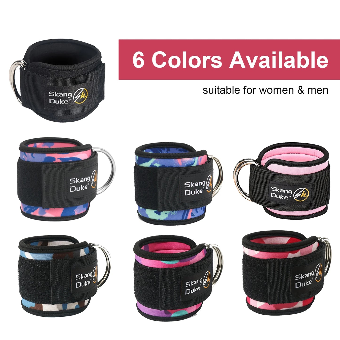 Fitness Ankle Band Padded Double D-Ring Adjustable Weight Leg Training Support 1pc/2pc/3pc