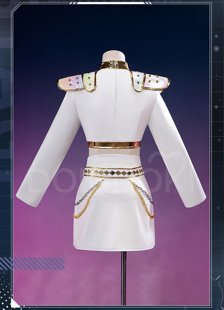 【Last Batch】IN STOCK Rumii Zoeyi Miraa Cosplay Costume【XS-3XL】DokiDoki-N Women White Suit Golden Rumii Cosplay Plus Size