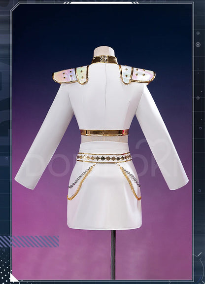 【Last Batch】IN STOCK Rumii Zoeyi Miraa Cosplay Costume【XS-3XL】DokiDoki-N Women White Suit Golden Rumii Cosplay Plus Size