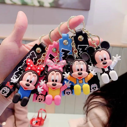Anime Disney Cartoon Gummed Girl Mermaid Princess Keychain Cute Snow White Alice Keyring Bag Accessories Gift Keychain Wholesale